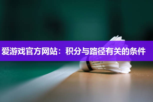 爱游戏官方网站：积分与路径有关的条件